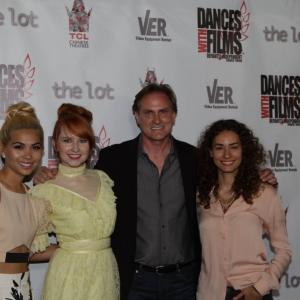 Director Dale Peterson with actresses Hayley Kiyoko Mary Kate Wiles and Rachel DiPillo  Dances with Films and the premiere of Hello My Name is Frank