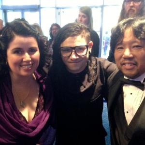 Danelle MacDonald, Skrillex, and Craig Abaya at the Grammy's.