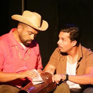 Eliezer Ortiz as Ruben and Jantonio Bague as Lazaro in A Prayer For The Infidel at The Elephant Theater