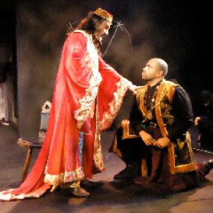 Anibal Sylveira as The King and Eliezer Ortiz as Clothold in Life is A Dream at The Carmen Zapata Theater BFA.