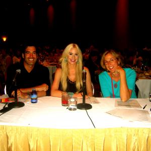 Judging panel Carter Oosterhouse KataLina Parrish  Judy Riley for Moen Project Runway Design Competition