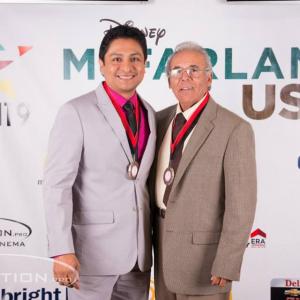 Omar Leyva with Paul Diaz at Bakersfield Red Carpet event for McFarland USA film.