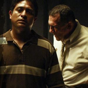 Omar Leyva with Art LaFleur in the movie 