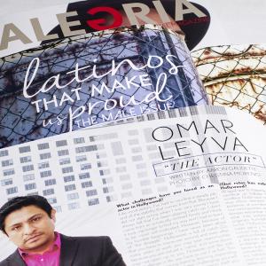 Omar Leyva featured in Alegria Magazine's Spring Issue 2015, 
