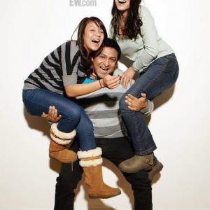 Omar Leyva with Fenessa Pineda and Venecia Troncoso R From the film Mosquita Y Mari during the 2012 Sundance Film Festival