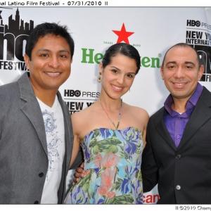 (L-R) Omar Leyva, Shirley Rumierk and festival founder Calixto Chinchilla (NY International Latino Film Festival)