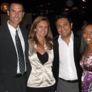 Omar Leyva and agents Cindy Osbrink Angela Strange and manager Paul Trusik at the 2009 TMA Heller Awards