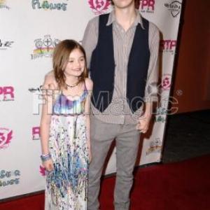 Actors Morgan Lily and Jordan David attend the celebrity launch of the Lollipops and Rainbows at Universal Studios.