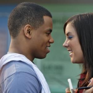 Still of Jessica Stroup and Tristan Wilds in 90210 2008