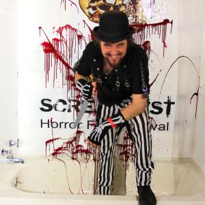 John Michael Elfers in the Screamfest Horror Film Festival Photo Booth - courtesy of Dapper Cadaver