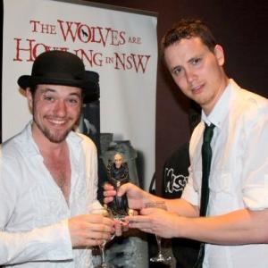 Holding the Independent Spirit Award we won at the A Night of Horror Film Festival in Sydney Australia