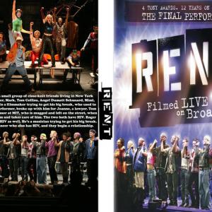 Rent Filmed Live on Broadway 2008 DVD Cover