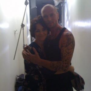 On the set of Blood Out with Luke Goss