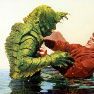 Tom Hennesy (The Gill-man) in Revenge Of The Creature (with John Bromfield).