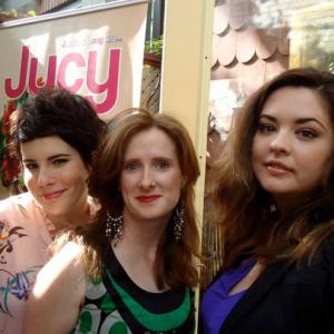Cindy Nelson, Louise Alston, Francesca Gasteen at the Jucy tea party, TIFF