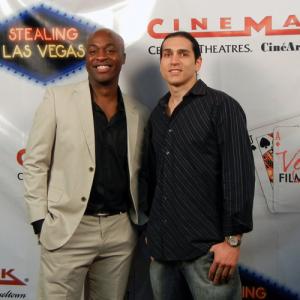 LaBrandon Shead and Nicholas George at the premier of 