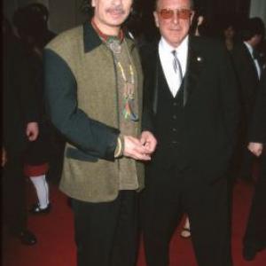 Clive Davis and Carlos Santana
