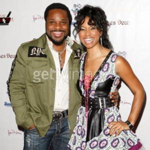 Malcolm Jamal-Warner and Sharae` Nikai Robinson attend the First Annual 'Sick' Artist Event held at Les Deux in Hollywood, California.