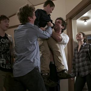 Still of Emmy Rossum, Cameron Monaghan, Jeremy Allen White and Ethan Cutkosky in Shameless (2011)