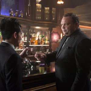 Still of Drew Powell and Robin Lord Taylor in Gotham 2014