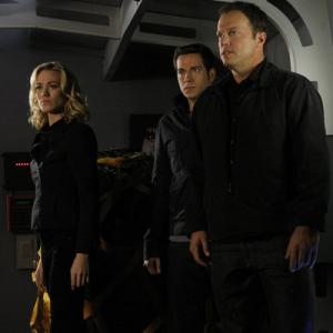 Still of Adam Baldwin Zachary Levi and Yvonne Strahovski in Cakas 2007