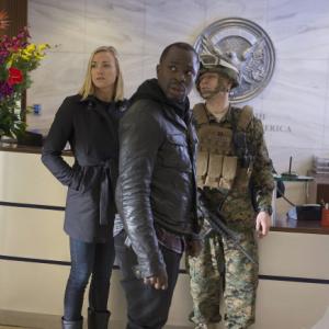 Still of Gbenga Akinnagbe and Yvonne Strahovski in 24 Live Another Day 2014