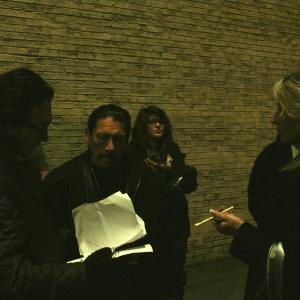 Danny TrejoGil Medina on the set of Vengeance
