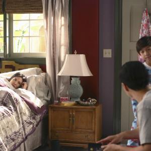Still of Randall Park Constance Wu Luna Blaise Forrest Wheeler and Ian Chen in Fresh Off the Boat 2015