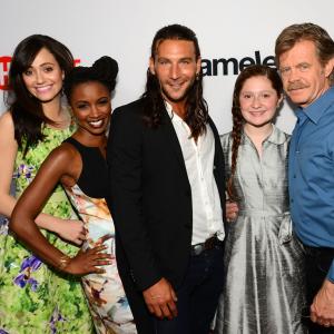 Emmy Rossum, Shanola Hampton, Zach McGowan, Emma Rose Kenney, and Willian H. Macy arrive at the SHAMELESS ATAS screening and Panel discussion.