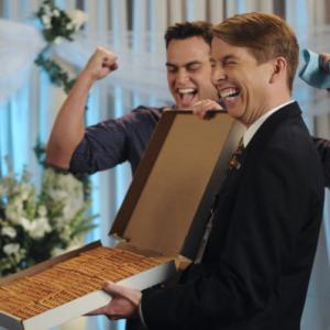 Still of Jack McBrayer and Cheyenne Jackson in 30 Rock The Problem Solvers 2009