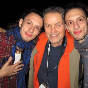 Facundo Lombard, Jonathan Demme and Martín Lombard at Woodstock Film Festival