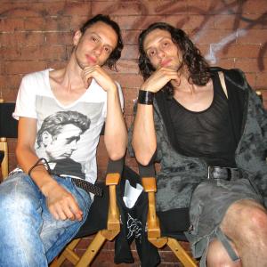 Facundo Lombard and Martn Lombard on set of Men in Black 3 2012