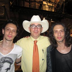 Facundo Lombard, Martín Lombard and Barry Sonnenfeld on set of Men in Black 3 (2012)