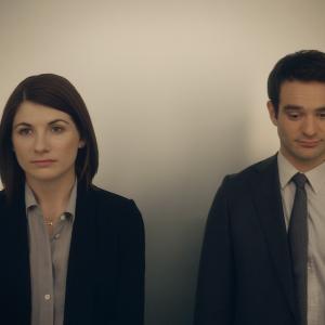 Still of Charlie Cox and Jodie Whittaker in Hello Carter 2013