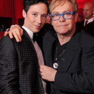 Elton John and Johnny Weir at event of The 82nd Annual Academy Awards 2010