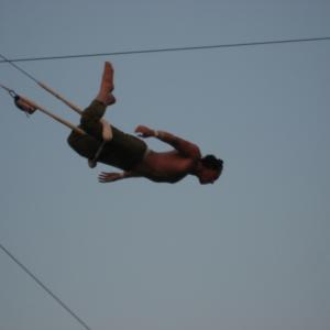 Gregory Marcel teaching flying trapeze in NYC