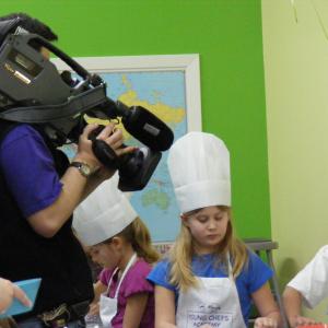 Shooting a Young Chefs Academy commercial