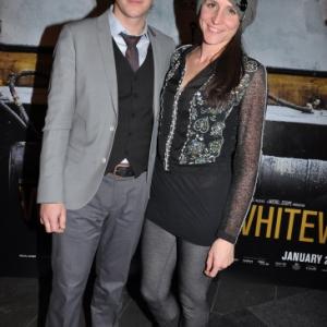 Vincent Hoss-Desmarais and Geneviève Laroche at 'Whitewash' Montreal premiere.