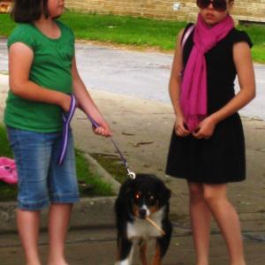Iris with Sydney the dog and Kamilah Lay Best Actress 48HFP  Milwaukee 2009 on the set of Silvia