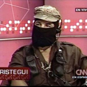 Subcommandante Marcos an EZLN leader which liberates land from Mexican gov.& foreign domination (armourae)