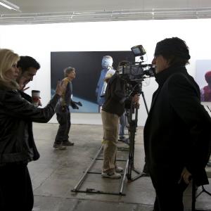 Lisa Kirk Colburn directing Gottfried Helnwein in his LA studio in Jan 2011