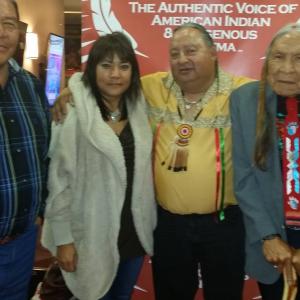 With Saginaw Grant Steve Reevis and Larry Ground at the 11th Red Nation Film Festival 2014 The Authentic Voice of AmericanIndian  Indigenous Cinema Beverly Hills CA 90211