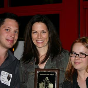 Shockerfest 2007 L to R Chris France Director Chains Robin Hathaway Best Actress Horror Feature Chains Sarah Reimers Editor Chains