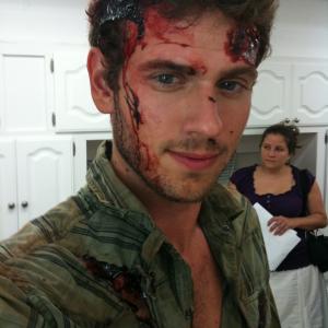 Special Effects makeup by Carlos Savant for the film MOTHMAN Connor Fox