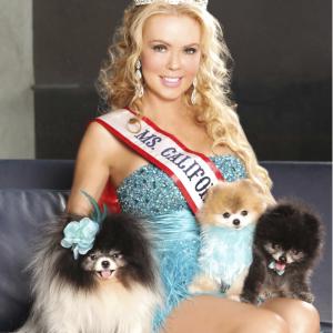 Ms. California Shanna Olson and her dogs, Woof Magazine feature
