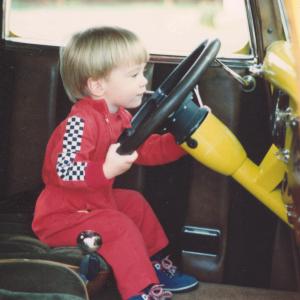 Driving skills started early.