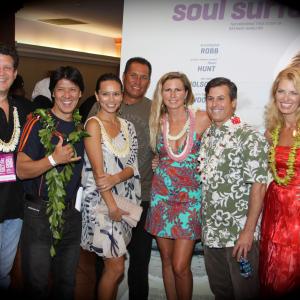 Soul Surfer Premiere Island Film Group with actresses Faith Fay Sonya Balmores Arlene Newman
