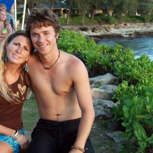Soul Surfer on set with actors Faith Fay  Jeremy Sumpter