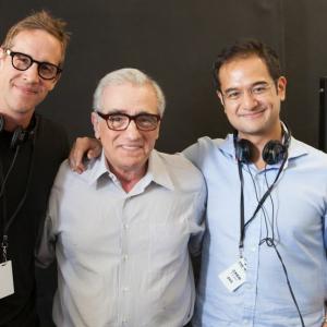 Joey McFarland, producing partner Riza Aziz and Martin Scorsese on the set of The Wolf of Wall Street.