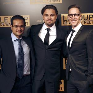 Joey McFarland at the Paris premiere of The Wolf of Wall Street with Leonardo DiCaprio and Riza Aziz